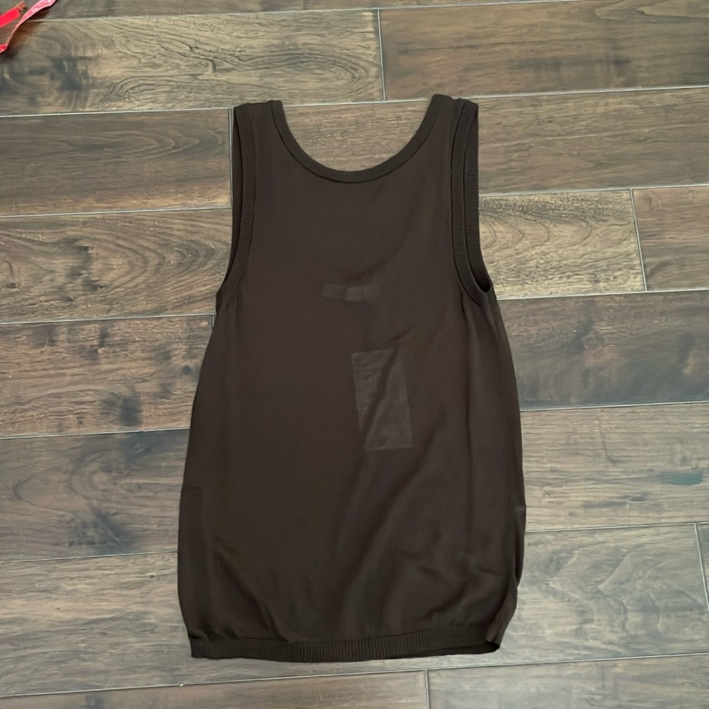 Zara Brown Sleeveless Tank Top